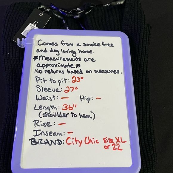 City Chic - Macy’s - size XL/22 NWT sweater dress with threaded sleeves - Picture 5 of 10